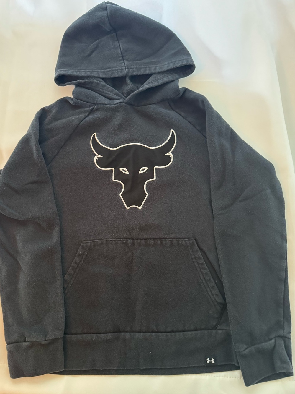 Under Armour Boy’s Black Pullover Hoodie with Bull Logo